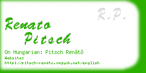 renato pitsch business card